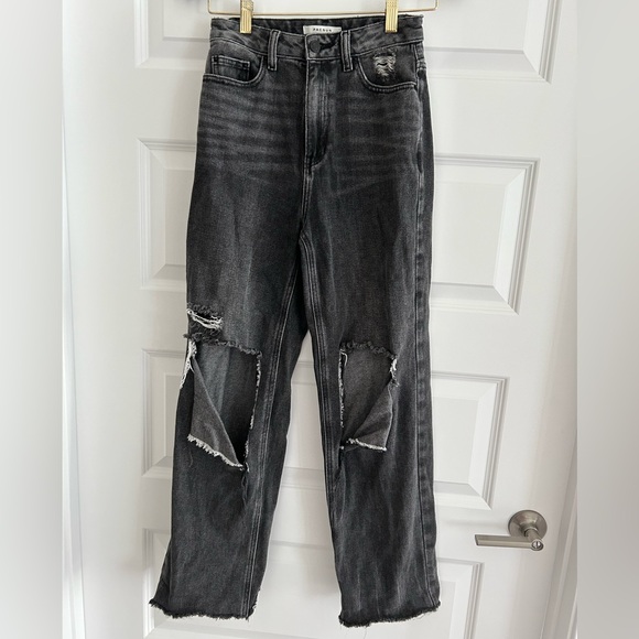 Pacsun Boyfriend Ripped Jeans Black Size 25 - Picture 1 of 9